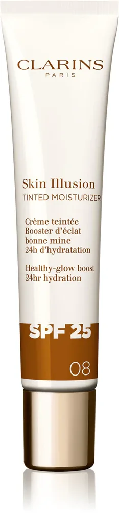 Clarins Skin Illusion Tinted Moisturizer - Крем тонирующий SPF 25, 40 мл, оттенок 08