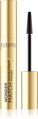 Eveline Cosmetics Wonder Match - Тушь для ресниц, увеличивающая объем и утолщающая оттенок Black, 7 мл