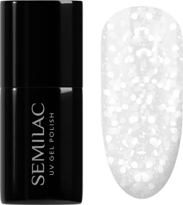 Semilac UV Hybrid Crushed_ICE - Гибридный лак для ногтей с использованием УФ / СВ-лампы оттенок 490 Ice Crushed, 7 мл