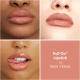 Buxom FULL-ON SATIN LIPSTICK - Кремовая помада для губ с эффектом увеличения, 2 мл, оттенок Skin Tease — фото 3