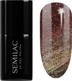 Semilac UV Hybrid Galaxy Flash - Гибридный лак для ногтей с использованием УФ / СВ-лампы, 7 мл, оттенок 824 Digital Red — фото 1