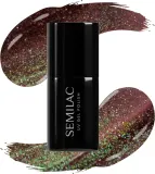 Semilac UV Hybrid Galaxy Flash - Гибридный лак для ногтей с использованием УФ / СВ-лампы, 7 мл, оттенок 824 Digital Red — фото 2