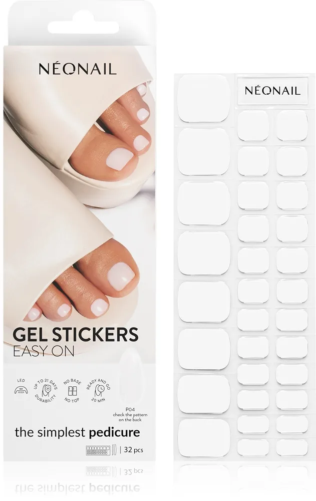 NEONAIL Easy On Gel Stickers - Наклейки на ногти для использования с УФ/СВ-лампой, 32 шт, оттенок P04