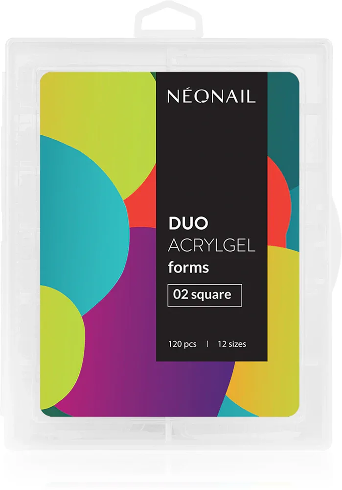 NEONAIL Duo Acrylgel Forms - шаблоны для ногтей тип 02 Square, 120 szt.
