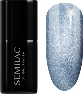 Semilac UV Hybrid Gloss GALA - Гибридный лак для ногтей с использованием УФ / СВ-лампы, 7 мл, оттенок 665 Blueberry Gloss