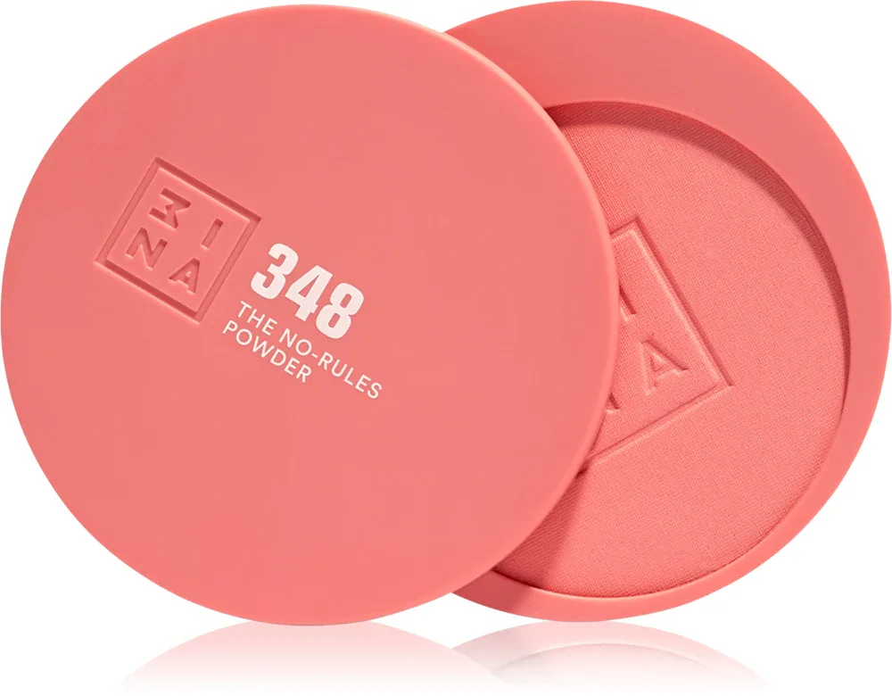 3INA The No-Rules Powder - Многофункциональный косметический продукт для макияжа глаз, губ и лица, matte bronzer, 8 г, оттенок 348 - Flamingo pink, matte