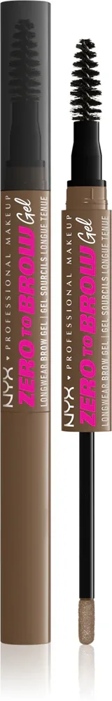 NYX Professional Makeup Zero To Brow Gel - Гель для бровей с аппликатором, 2 мл, оттенок 02 Ash Blonde