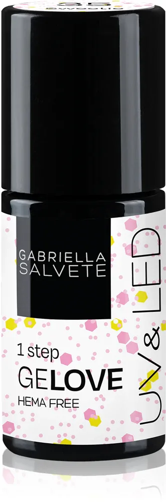 Gabriella Salvete GeLove One Step - Гибридный лак для ногтей с использованием УФ / СВ-лампы с блестками, 8 мл, оттенок 35 Sweetie