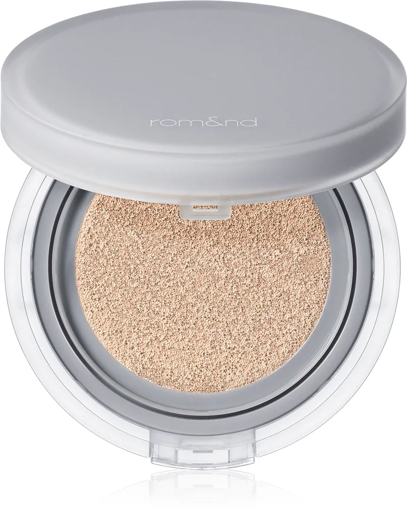 rom&nd Nu Zero Cushion - Легкий защитный тональный крем в губке с осветляющим эффектом, 15 г, оттенок 02 Pure 21