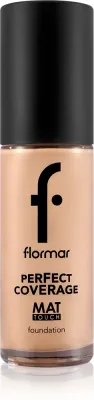 flormar Perfect Coverage Mat Touch Foundation - Матирующий тональный крем для жирной и комбинированной кожи, 30 мл