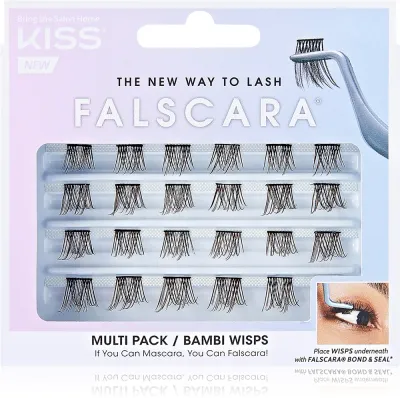 KISS Falscara Wisp - Связанные ресницы-клейкие пучки Bambi, 24 шт