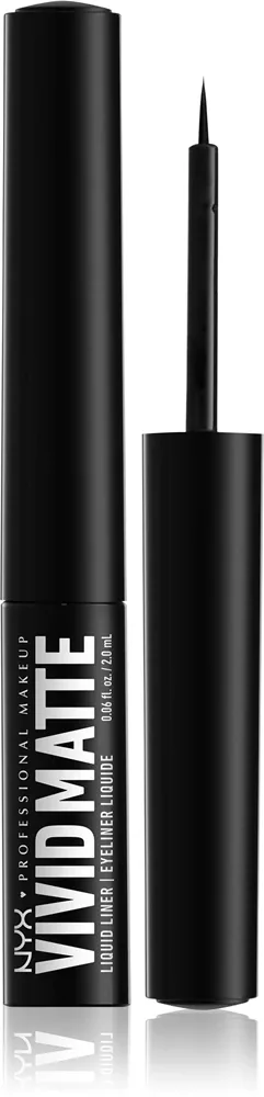 NYX Professional Makeup Vivid Matte - Подводка для глаз с матовым покрытием оттенок Black, 2 ml