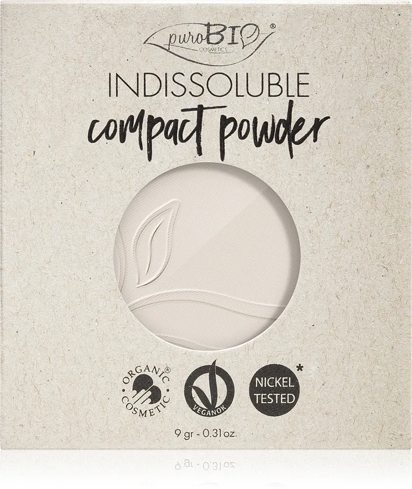 puroBIO Cosmetics Indissouble - Пудра в компакте наполнение, 9 г, оттенок T00