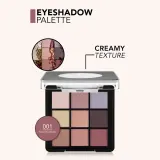 flormar Eyeshadow Palette - Палетка теней для век: палетка сеней до повек, 9 г, оттенок 001 Fallen Angel — фото 3