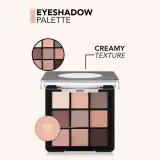 flormar Eyeshadow Palette - Палетка теней для век: палетка сеней до повек, 9 г, оттенок 005 Nude Dude — фото 2