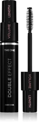 Oriflame The One Double Effect - Тушь для ресниц, увеличивающая объем, удлиняющая и подкручивающая с двойной щеточкой 2 в 1 оттенок Black, 8 мл