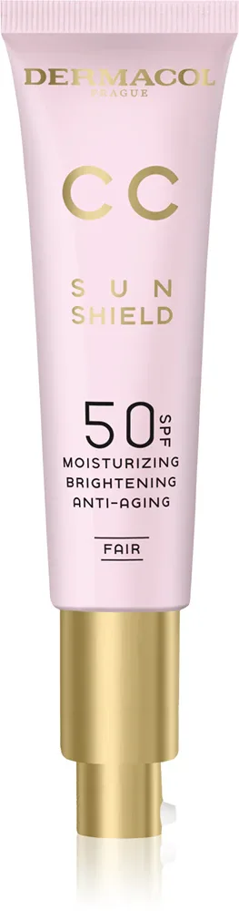 Dermacol CC Sun Shield - Крем СС с омолаживающим действием SPF 50, 30 мл, оттенок Fair