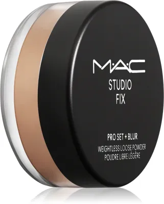 MAC Cosmetics Studio Fix Pro Set + Blur Weightless Loose Powder - Пудра укрепляющая и матирующая, 6 г, оттенок Dark