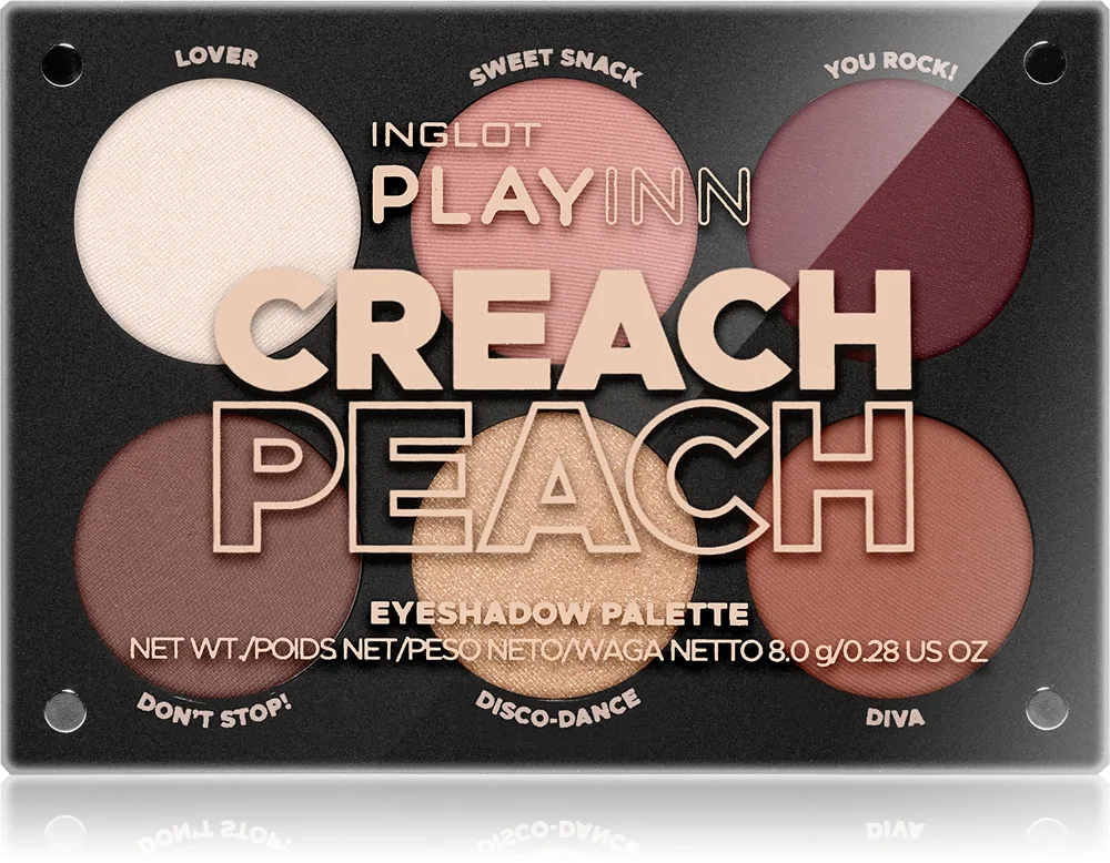 Inglot PlayInn Eyeshadow Palette - Палетка теней для век, оттенок Creach Peach