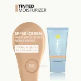 flormar Tinted Moisturizer SPF 50 - Тонизирующий увлажняющий крем Sand, 30 мл, оттенок Ivory Nude — фото 5