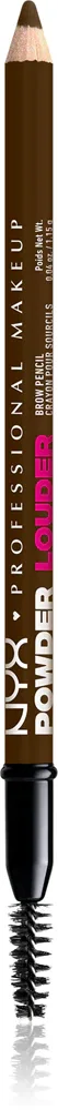NYX Professional Makeup Powder Louder - Карандаши для бровей с щеточкой, 1 шт, оттенок Espresso