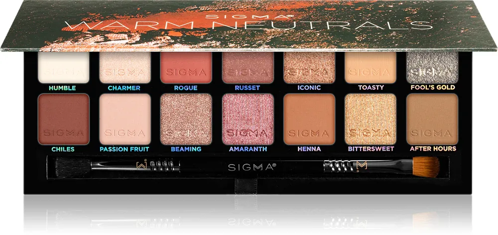 Sigma Beauty Warm Neutrals Eyeshadow Palette - Палетка теней для век: палетка теней для век, 25 g
