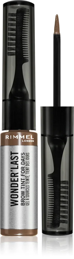 Rimmel Wonder'Last - Полуперманентная гелевая краска для бровей, 4 мл, оттенок 002 Soft Brown