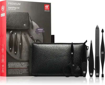 Zwilling Premium Black - Набор для маникюра для мужчин, 5 шт