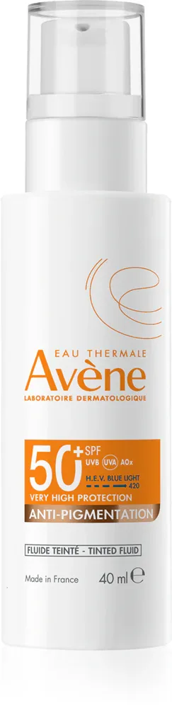 Avene Sun Anti-Pigmintation Tinted Fluid - Защитный тонизирующий флюид для лица против пигментации кожи SPF 50+, 40 ml