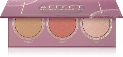 Affect Contour Palette 2 - Палетка косметики: розсветлитель, бронзер и румяна, 3 г