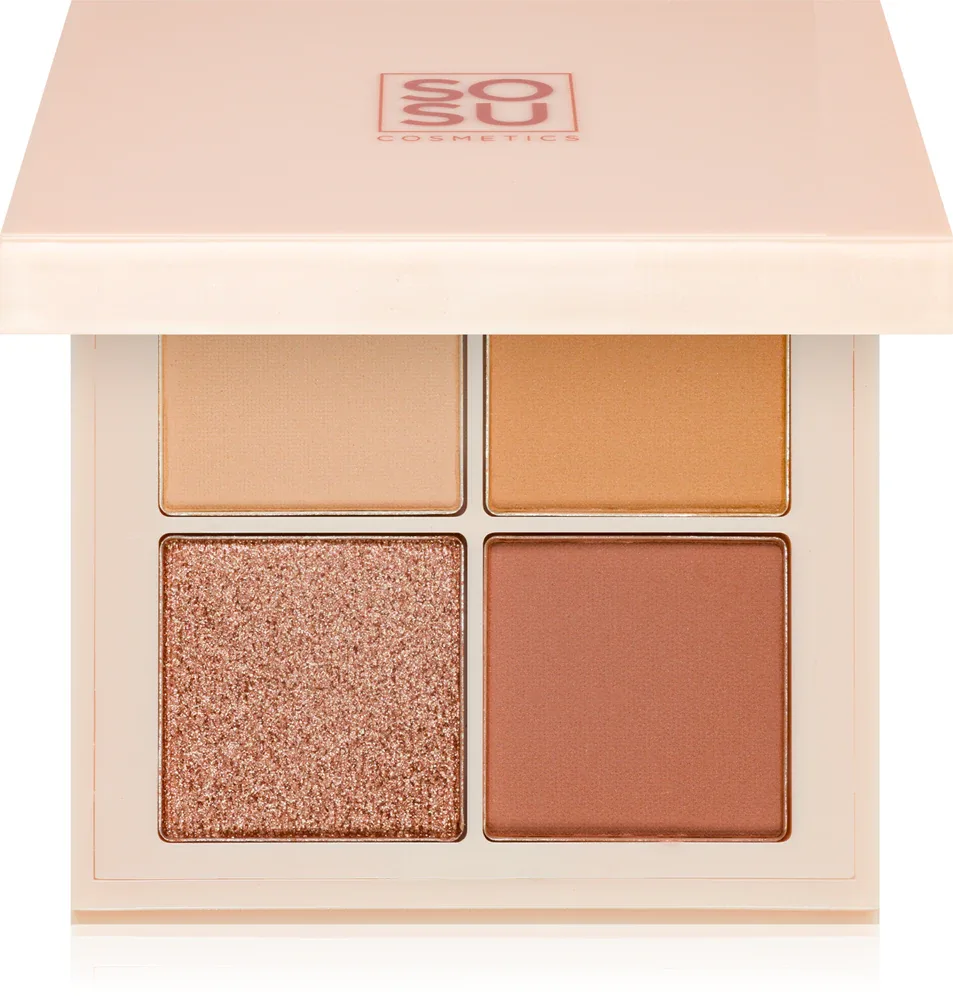 SOSU Cosmetics Eyeshadow Quad - Палетка теней для век оттенок Nude, 4 g
