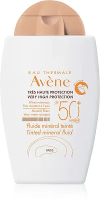 Avene Sun Mineral Fluid Tinted - Уход за кожей с защитой от солнца SPF 50+, 40 мл