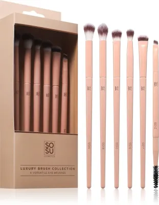 SOSU Cosmetics Luxury Brush Eye Collection - Подарочный набор, 6 шт