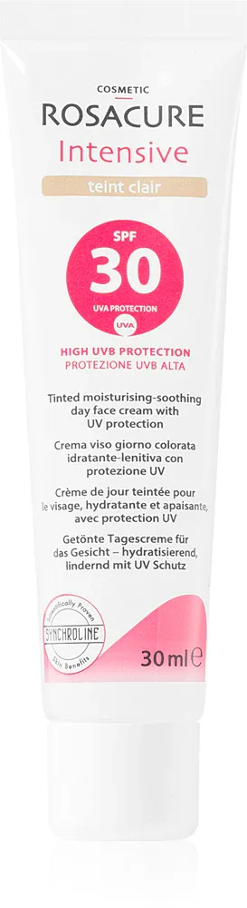 Synchroline Rosacure Intensive - Тонизирующая эмульсия для чувствительной к красноте кожи SPF 30 оттенок Clair, 30 ml