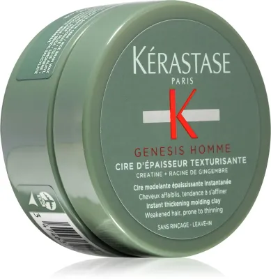 Kerastase Genesis Homme Cire D'Épaisseur Texturisante - Моделирующая паста для стайлинга для слабых и выпадающих волос для мужчин, 75 мл