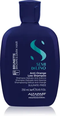Alfaparf Milano Semi di Lino Brunette - Тонирующий шампунь для нейтрализации рыжих оттенков., 250 мл