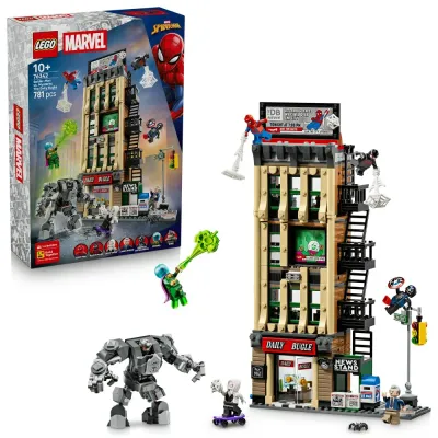 Конструктор LEGO Marvel 76342 Человек-Паук против Мистерио Daily Bugle