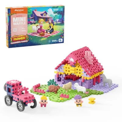 Конструктор Marioinex Mini Waffle FARMER 907542 Уютное ранчо 112 деталей арт. 907542 / Конструктор Мариоинекс