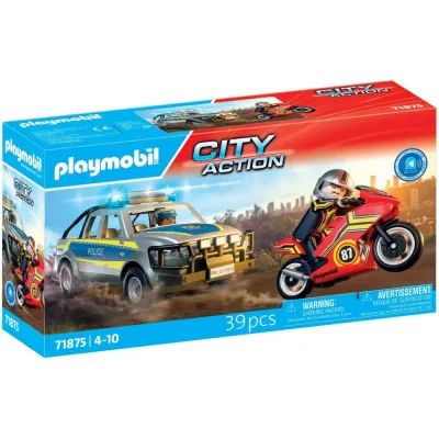 Игровой набор Playmobil 71875 Погоня на полицейском пикапе City Action 71875 39 деталей