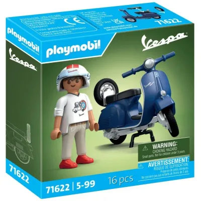 Игровой набор Playmobil 71622 Мотороллер Vespa 150 Sprint Veloce 1969 синий 71622 16 деталей