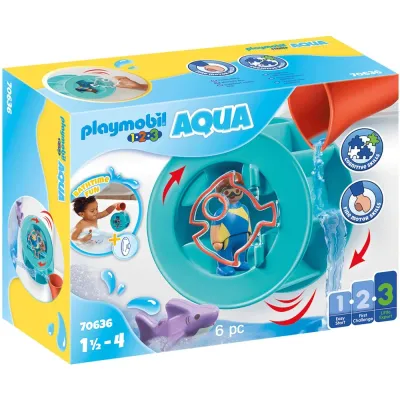 Playmobil 70636 1.2.3 Водяная мельница с акулёнком 6 деталей