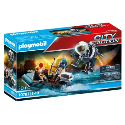 Игровой набор Playmobil 70782 Полицейский реактивный ранец Арест похитителя 70782 30 деталей