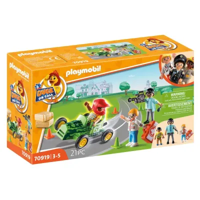 Игровой набор Playmobil Duck On Call 70919 «Спасательная операция. Помоги гонщику!» 70919