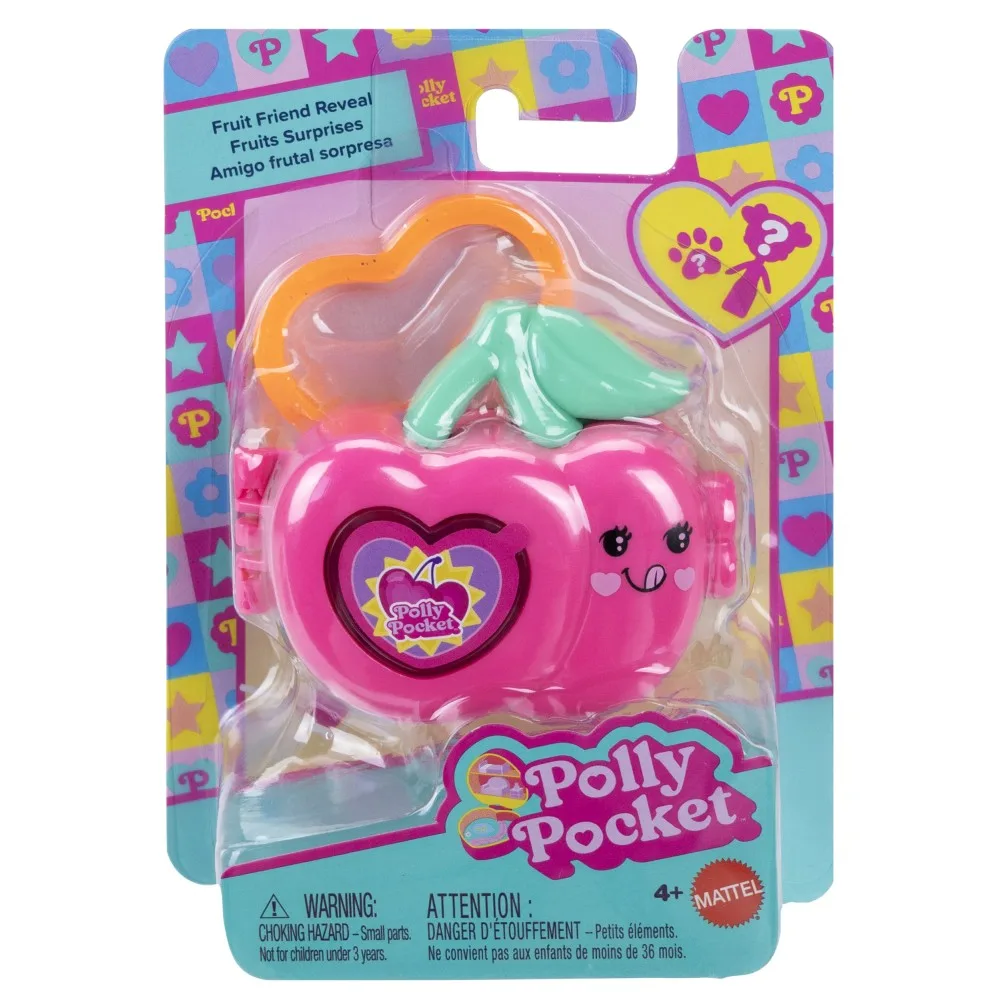 Mattel JKC86 JKC90 — Компактный набор-сюрприз Polly Pocket Фрукты Вишня с куколкой JKC90