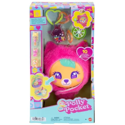 Mattel JKC79 — Компактный игровой набор Polly Pocket Мишка-обнимашка с куколкой JKC79
