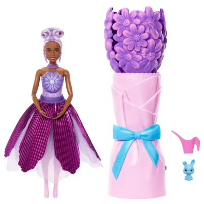 Mattel JMF56 JMF58 — Кукла-сюрприз Barbie Flower Reveal Фиолетовая ромашка JMF58