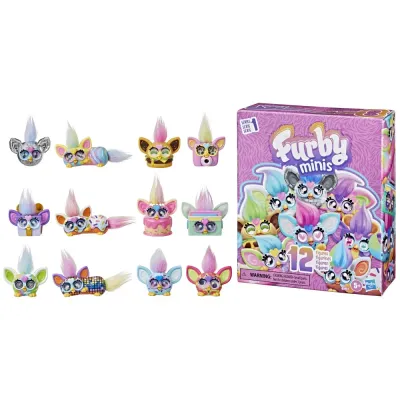 Набор мини-фигурок Hasbro Furby Minis G1951 Вечеринка и еда 12 шт Серия 1 G1951