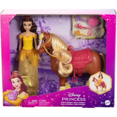 Disney Princess - Кукла BELLA и конь Филип Набор Красавица и Чудовище JBG01