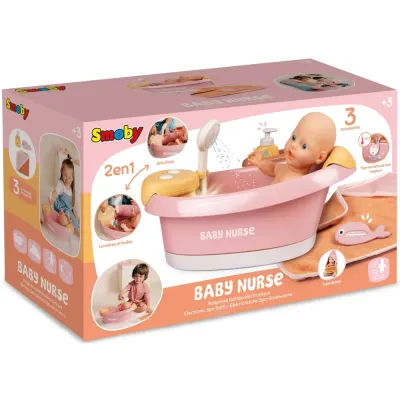 Ванночка с гидромассажем и подсветкой Smoby Baby Nurse 220386 для куклы до 42 см 220386