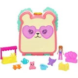 Mattel HRD69 HRD70 — Компактный игровой набор Polly Pocket Закуски с куколкой HRD70 — фото 1
